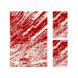 DUBAI 9458O (Rectangulaire, ( T 160X220 + 2T 60X110 ), BORDEAUX)