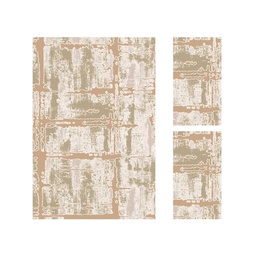 DUBAI 9459O (Rectangulaire, ( T 160X220 + 2T 60X110 ), MARRON BRONZE)