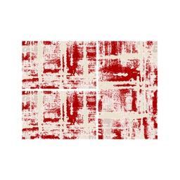 DUBAI 9459O (Rectangulaire, ( T 80X130 + 2T 65X100 ), BORDEAUX)