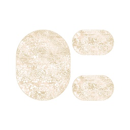 ANKARA 69910 (Oval, ( T 100X130 + 2T 60X100 ), BEIGE)