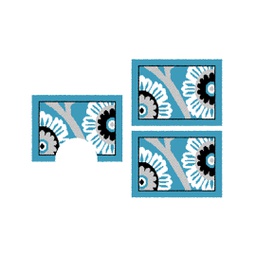 CIRTA 92575 (Rectangular, ( 3T 60 X 40 ), BLEU TURQUOISE)