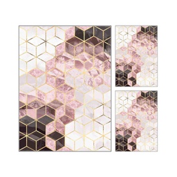RUBIS 0950A (Rectangulaire, ( T 130X180 + 2T 60X90 ), BOIS DE ROSE, Lamination)