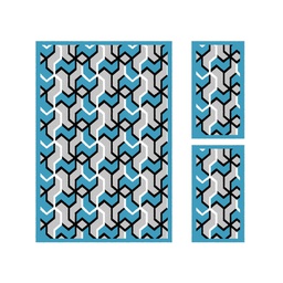 CIRTA 93395 (Rectangular, ( T 150X220 + 2T 60X110 ), BLEU TURQUOISE)