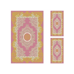 بلازا 92350 (مستطيل, ( T 150X220 + 2T 60X110 ), وردي خشبي)
