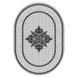 SHIRAZ 80440 (Oval, 200X140, GRIS CLAIRE)