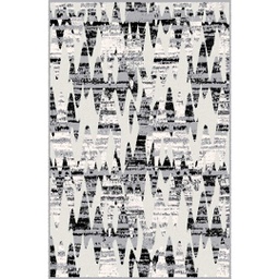 SHIRAZ 94110 (Rectangulaire, 200X275, GRIS CLAIRE)