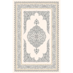 MADRID 9293B (Rectangular, 200X280, ECRU SHRINK  - GRIS FONCÈ)