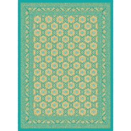 MELODIE 8660A (Rectangulaire, 190X275, VERT TURQUOISE_CREME)