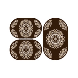 AZHAR 9209A (Oval, ( O 80X130 + 2O 65X100 ), MARRON CHOCO)