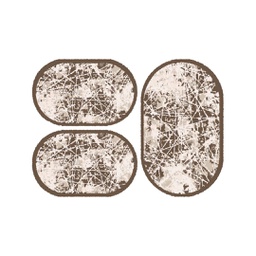 ANKARA 88880 (Ovale, ( O 80X130 + 2O 65X100 ), MARRON CAFE)