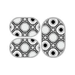 CIRTA 93230 (Oval, ( O 80X130 + 2O 65X100 ), GRIS CLAIRE)
