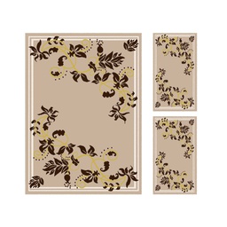 AZHAR 92110 (Rectangulaire, ( T 160X220 + 2T 60X110 ), BEIGE)