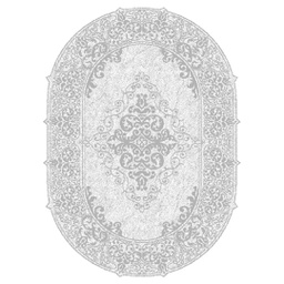 NOUR 9532D (Oval, 160X230, BLANC CASSE)