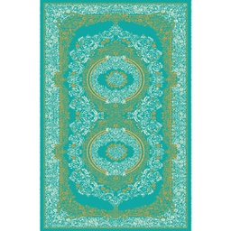 MELODIE 8904A (Rectangulaire, 190X400, VERT TURQUOISE_CREME)