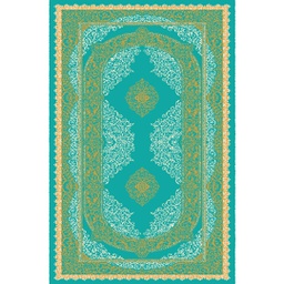 MELODIE 8905A (Rectangulaire, 190X400, VERT TURQUOISE_CREME)