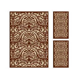 SARAGOSSA 96680 (Rectangulaire, ( T 150X230 + 2T 60X115 ), MARRON BORDEAUX)