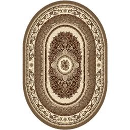 NOUR 95282 (Oval, 160X230, BRUN PALE)