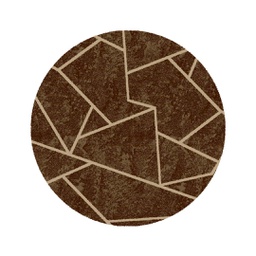 NOUR 96212 (Rond, 160X160, MARRON CAFE)