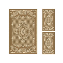 MELODIE 8661B (Rectangulaire, ( T 130X220 + 2T 60X110 ), BEIGE_IVOIRE)