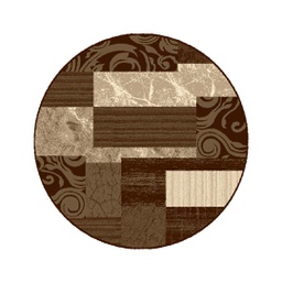 NOUR 50812 (Round, 125X125, MARRON CAFE)