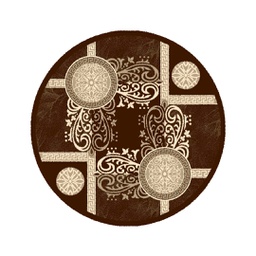 NOUR 53922 (Round, 125X125, MARRON CAFE)