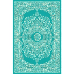 MELODIE 8904B (Rectangulaire, 190X275, VERT TURQUOISE_CREME)