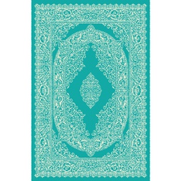 MELODIE 8905B (Rectangulaire, 190X275, VERT TURQUOISE_CREME)