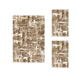 ANKARA 79920 (Rectangular, ( T 150X220 + 2T 75X120 ), MARRON CAFE)