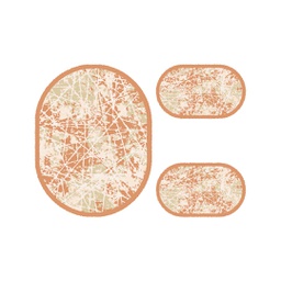 ANKARA 88880 (Oval, ( O 100X130 + 2O 60X100 ), BRIQUE)