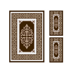 CIRTA 93070 (Rectangulaire, ( T 150X220 + 2T 60X110 ), MARRON BORDEAUX)
