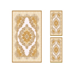 ISHRAK 8505C (Rectangulaire, ( T 140X220 + 2T 60X110 ), MARRON MIEL)