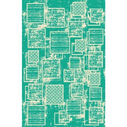 NOUR 9655K (Rectangulaire, 200X275, VERT TURQUOISE)