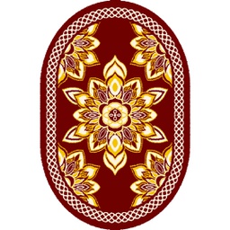 AZHAR 97160 (Oval, 160X230, BORDEAUX)