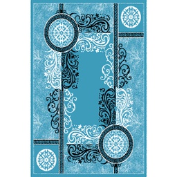 NOUR 53920 (Rectangular, 200X275, BLEU TURQUOISE)