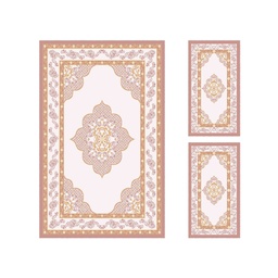 ISHRAK 8504C (Rectangular, ( T 140X220 + 2T 60X110 ), BOIS DE ROSE)