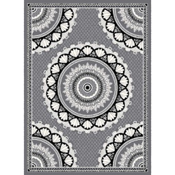 MELODIE 8662E (Rectangulaire, 190X275, GRIS FONCE_GRIS CLAIRE)