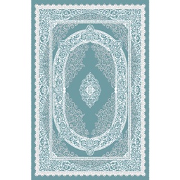 MELODIE 8905A (Rectangular, 190X275, BLEU CYAN_GRIS CLAIR)