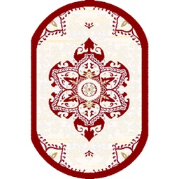 فالينسيا 5829C (بيضوي, 80X130, أحمر عنابي / قشدي)