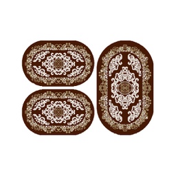 بلازا 92350 (بيضوي, ( O 80X130 + 2O 65X100 ), لون القهوة البني)