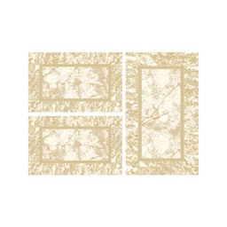 MUGLA 96522 (Rectangular, ( T 80X130 + 2T 65X100 ), ECRU SHRINK - BEIGE)