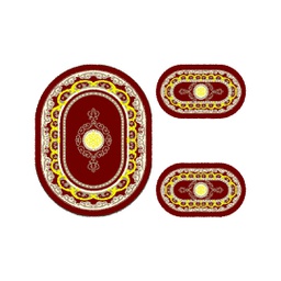 بلازا 92380 (بيضوي, ( O 100X130 + 2O 60X100 ), أحمر عنابي)