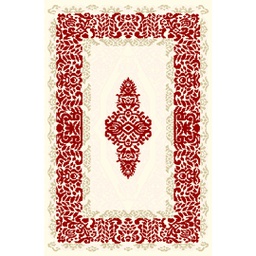 MERSIN 94800 (Rectangulaire, 50X80, ECRU SHRINK / BORDEAUX)