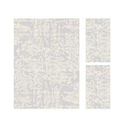 DUBAI 92392 (Rectangulaire, ( T 160X220 + 2T 60X110 ), GRIS CLAIRE)