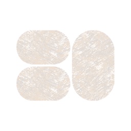 MADRID 93090 (Ovale, ( O 80X130 + 2O 65X100 ), ECRU SHRINK - CHAMPAGNE)