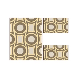 OLYMPIA 82460 (Rectangulaire, ( T 100X130 + 2T 60X100 ), MARRON CHOCO LX)