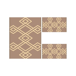 OLYMPIA 82450 (Rectangulaire, ( T 100X130 + 2T 60X100 ), MARRON BRONZE LX)