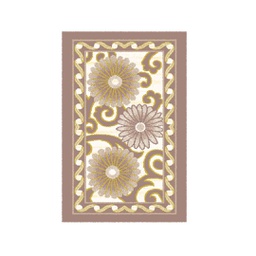 VALENCIA 7659E (Rectangulaire, 75X120, MARRON BRONZE_CREME)