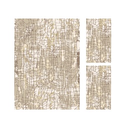 MUGLA 96610 (Rectangular, ( T 160X220 + 2T 60X110 ), ECRU SHRINK - IVOIRE)