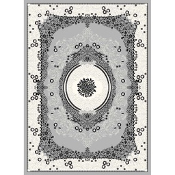 MELODIE 8904C (Rectangulaire, 190X275, GRIS CLAIRE_GRIS CLAIRE)