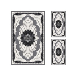 MELODIE 8903C (Rectangular, ( T 130X220 + 2T 60X110 ), GRIS FONCE_GRIS CLAIRE)
